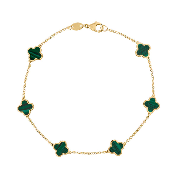 Mini Diamond Clover Bracelet in Solid Gold – Jewels By Tarry