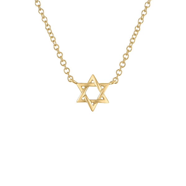 14KT GOLD MINI STAR  OF DAVID NECKLACE