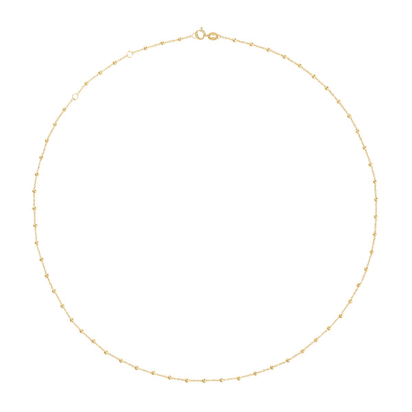 14KT GOLD MINI BALL CHAIN NECKLACE