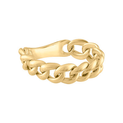 14KT SOLID GOLD CHAIN LINK RING