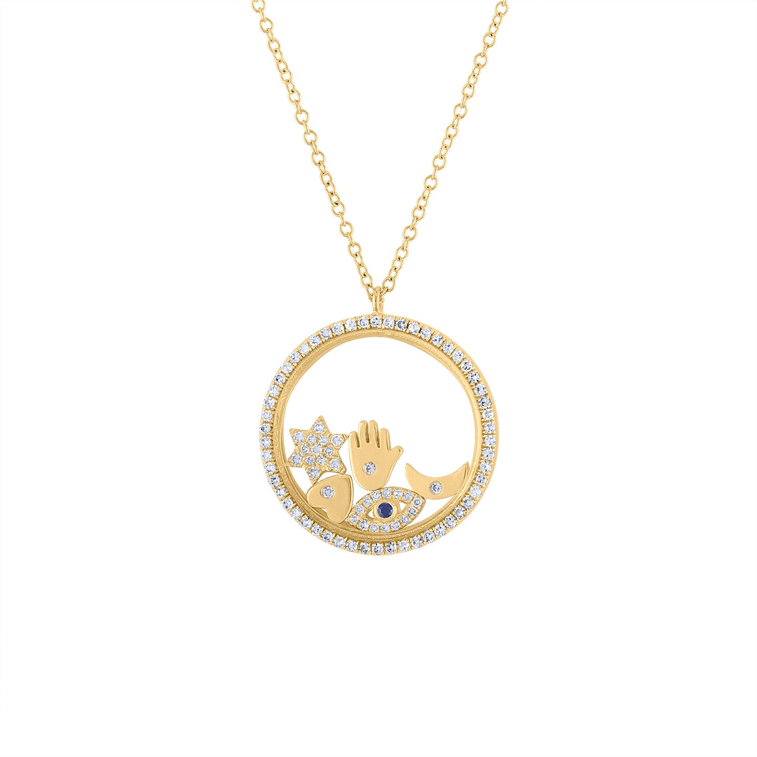 Buy Women Crystal Gold Enduring Tree of Life Floating Charm Necklace with  Swarovski Crystals Online at desertcartINDIA