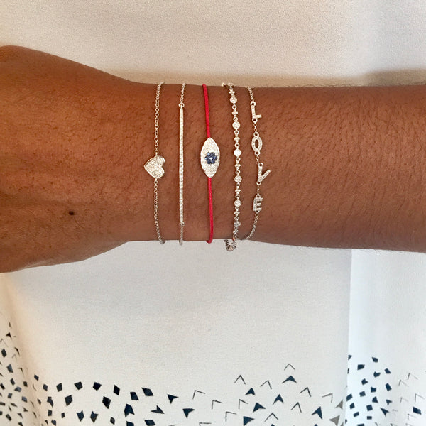 14KT GOLD DIAMOND L-O-V-E BRACELET