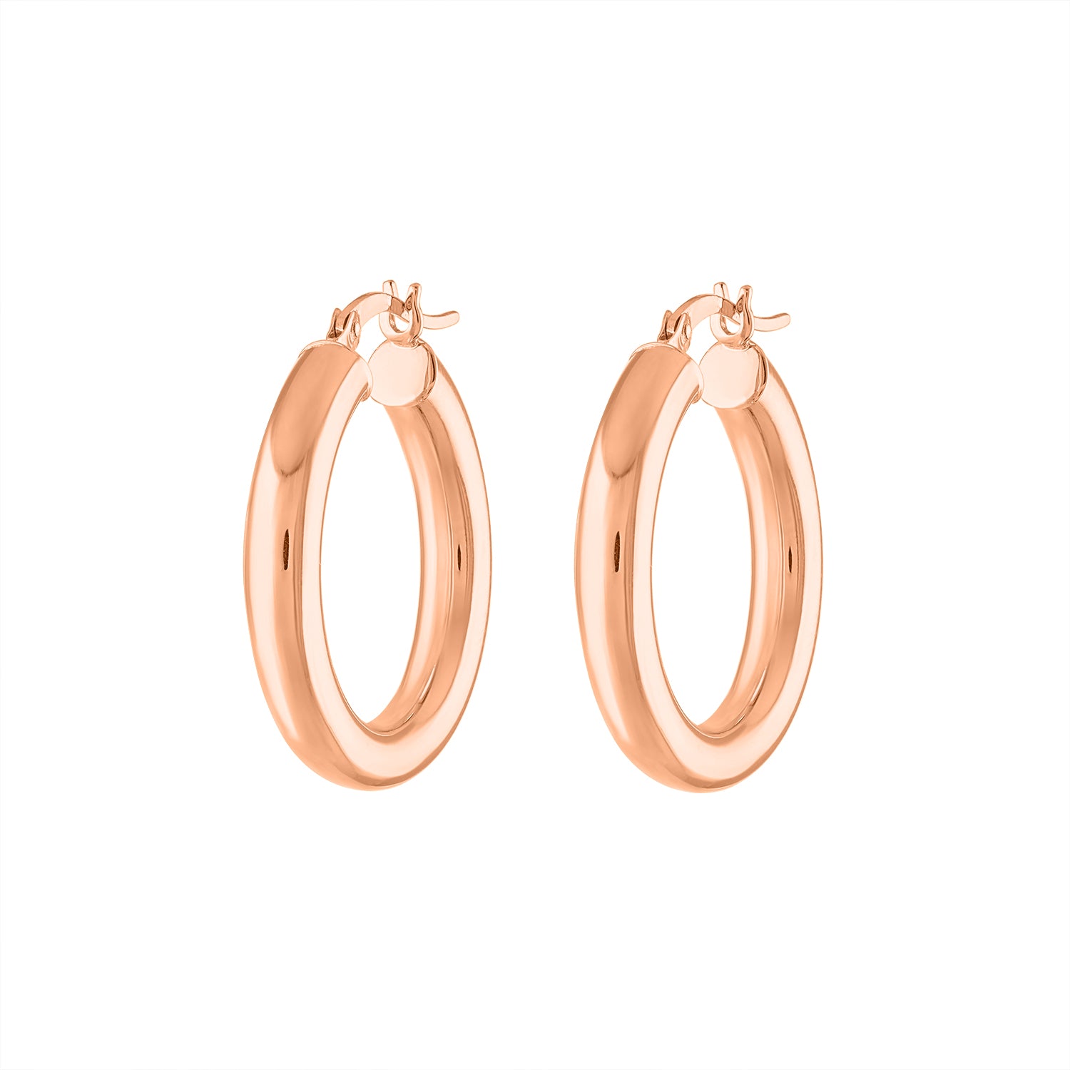 14KT GOLD SMALL THICK HOOP EARRING