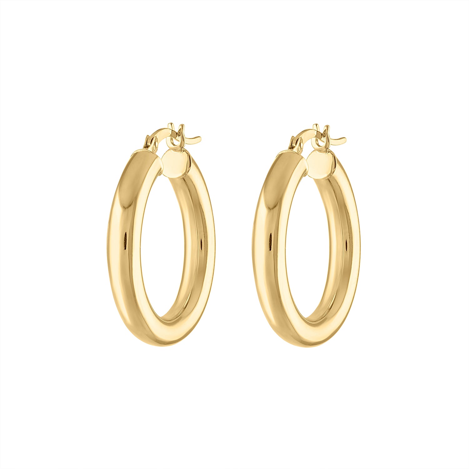 14KT GOLD SMALL THICK HOOP EARRING