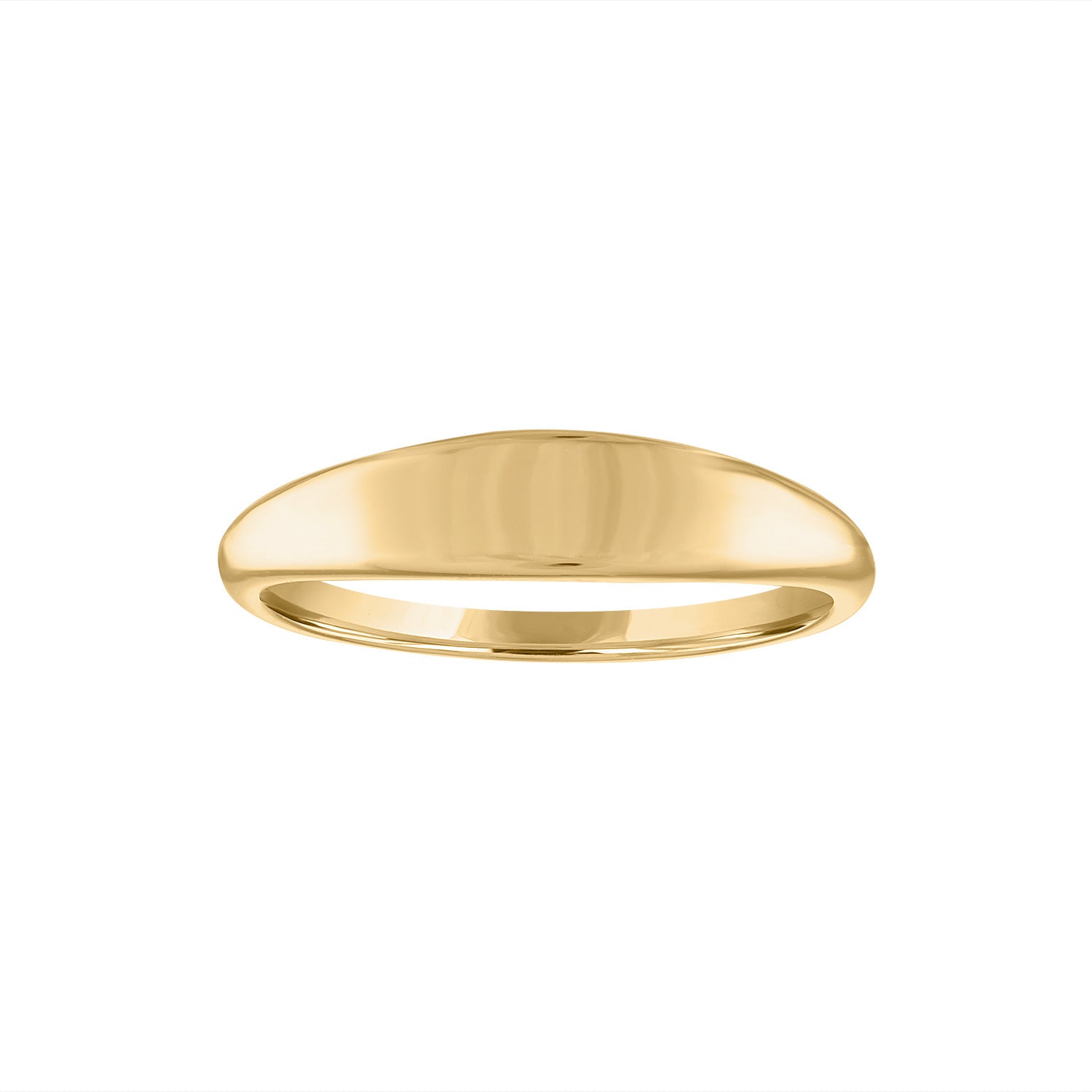 14KT GOLD PLAIN STACKABLE DOME RING
