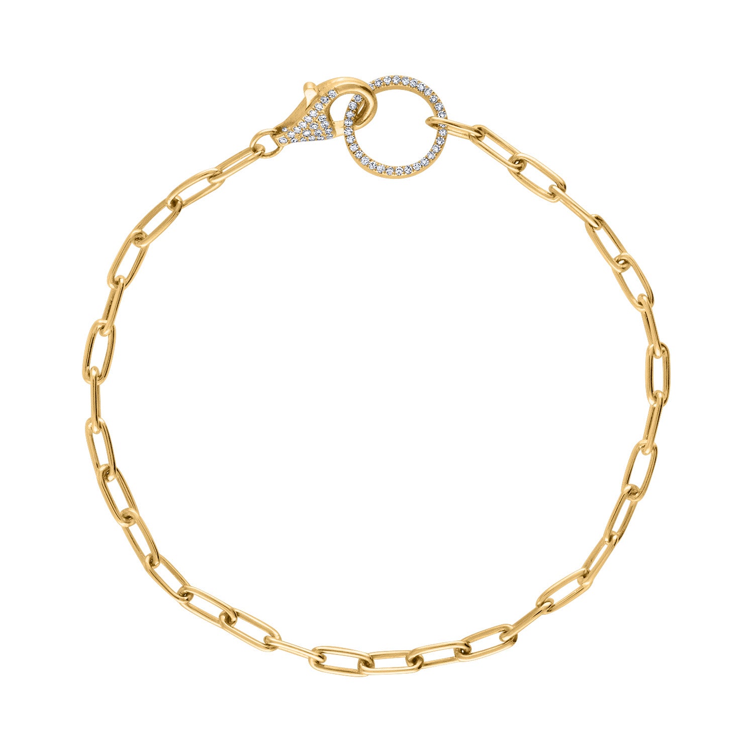 14KT GOLD LINK WITH DIAMOND CLASP BRACELET – Jewels by Joanne